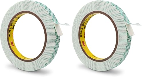 Image of 3M Double Sided Foam Tape 0.5 inch x 10Ft, 2 Pack, White