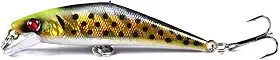 Isca Artificial Pesca Dura Minnow 6,8 cm 5,2 g Olhos 3D – Tucunaré, Traíra, Robalo, Truta