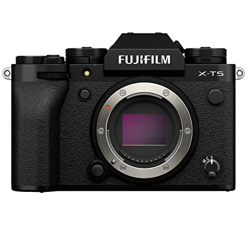 Fujifilm X-T5 Mirrorless Digital Camera Body, Black Bundle With 128Gb Sd Card, Backpack, 2X Battery, Charger, Screen Protector, Camera Strap, Sd Card Case, Cleaning Kit #TOP1