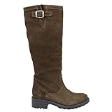  Felmini - Damen Schuhe - Verlieben JAYDINE 6472 - Cowboy & Biker Stiefel - Echtes Wildleder - Grün - 37 EU Size