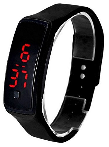 Pappi Boss Digital Silicone LED Unisex Watch(Black Dial)