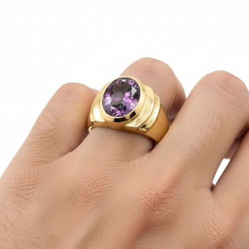 Image of 55Carat Choose Your Color Natural Birthstones 18 K Gold Plated Ring Bold Statement Jewellery Sizes 4-13