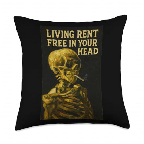 Living Rent Free in Your Head Throw Pillow