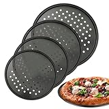 Generisch Bandeja para hornear pizza, accesorios de cocina de acero al carbono con revestimiento antiadherente, bandeja para hornear pizza para el horno, para apartamentos de alquiler, cocinas