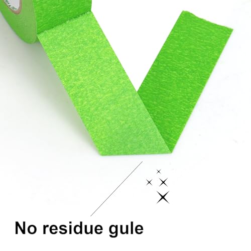 BOMEI PACK 5Rolls Green Masking Tape 36mm x 55yds, General Purpose Thin Green Painters Tape for Painting, Labeling, DIY Crafting, Decoration and School Projects, Total 275yds - Image 5