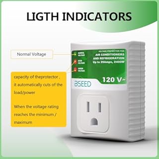 BSEED Surge Protector, Surge Protector Outlet for Refrigerator, Wall Power Voltage Protector Plug in for TV, Computer, Washing Machine, Freezer and Home Appliances, 120VAC, 20Amp, 2400Watts, 2 Pack