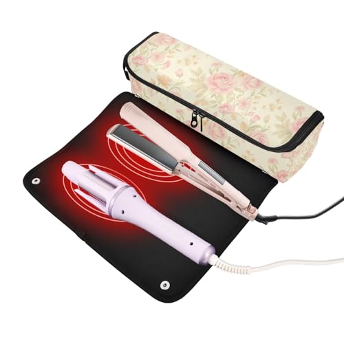 Bolsa para herramientas de cabello con almohadilla resistente al calor miniatura 2