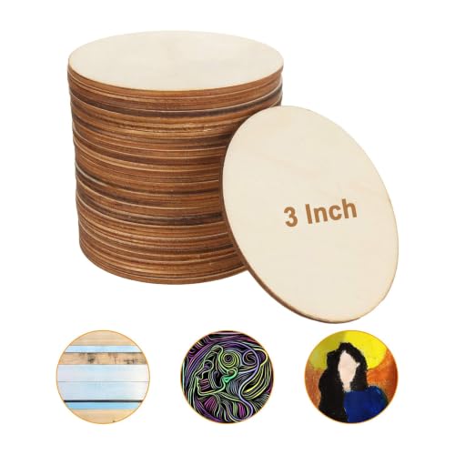 Image of SWAGSTATION MDF Blanks Cutouts for DIY,Art Work,Decoupage,Mix Media,Scrapbook,Craft Supplies Round Costers Blank 3 Inch 12 Pcs