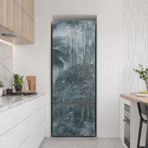 Vinilo para nevera de plantas tropicales elegante e impermeable 3