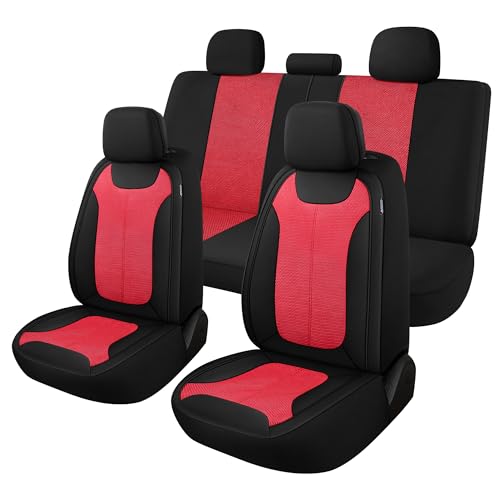 CAROMOP Car Seat Covers Premium 3D Air Mesh Cloth Full