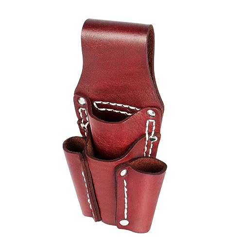 Nktm Tool Pouch, Tool Holster For Belt Garden Tool Belt Leather Electrician’s Pocket Leather Heavy Duty Tool Pouch With 4 Pockets #TOP1