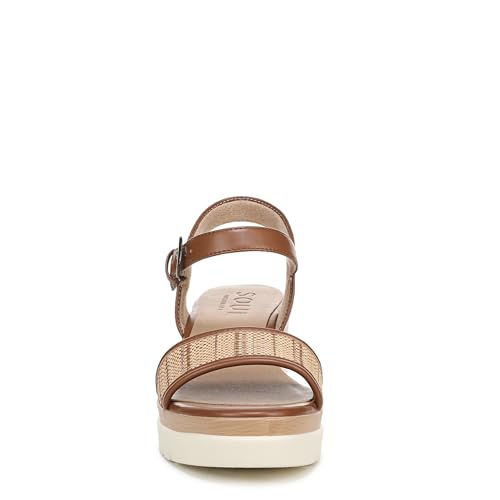 Naturalizer SOUL Women's Graciela Wedge Sandal Natural Brown Faux Raffia 9 M by Naturalizer - Used condition - Image 4