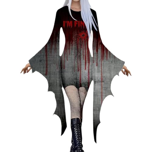Vestido largo de Halloween gótico elegante para mujer de fiesta