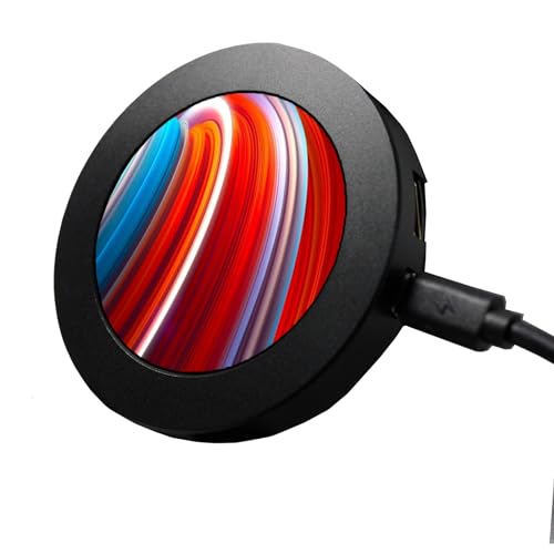 Image of 2.1 inch 480X480 IPS 450nit LCD Round Monitor,H /D Video Port | Micro USB Power,for DIY CPU GPU Temperature PC Case Display