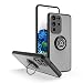 Produktbild JIEZUIMEI Durchscheinende Handyhülle für Samsung Galaxy S20 Ultra 5G Hülle, Ultradünne Stoßfeste Case Matte Harte PC Zurück Cover und Weich Schlank TPU Bumper Schutzhülle mit Ring Ständer Schwarz