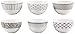 Produktbild 6er set Müslischalen Keramik 600ml Salatschälchen Suppenschüssel Schüssel für Obst-Salat, Müsli & Suppe Snack-Schälchen Müsli, Nüsse, EIS, Chips und andere Servierschalenset Schwarz & weiß (Seoul)