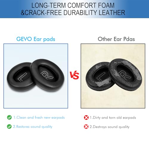Image of GEVO Ear Pads Cushions for Anker Soundcore Life 2 (Q20 /Q20BT /Q20+) Headest | (Not Fit Life 2 Neo) | Noise Isolation Foam | Original Fit Seal | Comfortable | Black