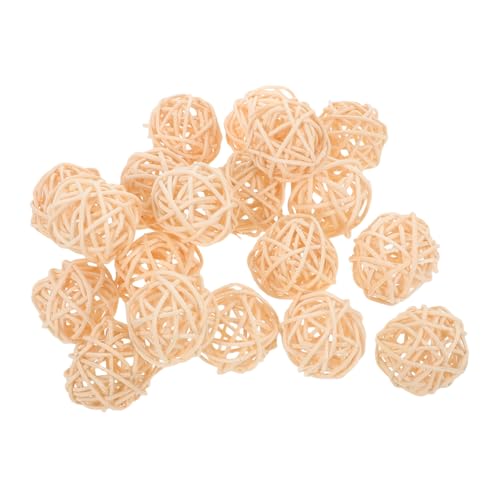 Ipetboom 50pcs Woven Rattan Decorative Balls Christmas Sepak Ball Ornaments for Bowl Fillers Centerpieces Living Home Decor