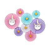 Decoración de fiesta: los rosetones decorativos quedan muy bien colgados en el techo o en la pared, adecuados para decoraciones de fiestas, bodas, cumpleaños, baby shower, carnaval, Nochevieja, Navidad, también son adecuados para la decoración de habitaciones, almacenes, jardines, patios, pabellones, etc.