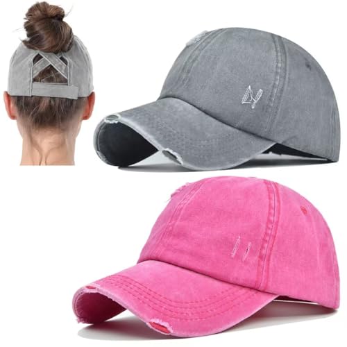 Gorra vintage para mujer con abertura para coleta miniatura 1