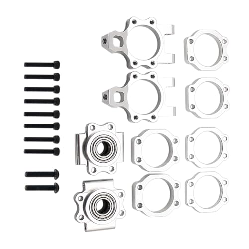 smTSRC CNC Metall Hinterradlagersatz für 1/5 Hpi RV Km Baja 5b 5t 5sc RC AutoTeile (Silber)