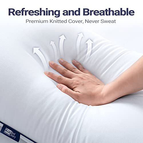 Bedstory Bed Pillows Queen Size Set Of 2 For Sleeping, Hotel Quality Luxury Queen Pillows 2 Pack, Soft But Supportive Pillows Improve Sleep Quality For Back, Side And Stomach Sleepers #TOP3