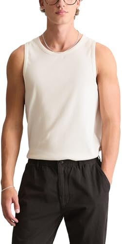 Marc OߴPolo Denim Herren Tanktop mit Stretch-Anteil Slim Fit, Weiß (Silky White), S