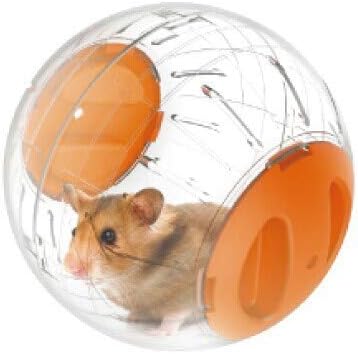 Silent Hamster Mini Running Activity Exercise Ball 4.72 inch Toy Transparent Hamster Ball Dog Special Toy Ball Small Animals Cage Accessories (Orange)
