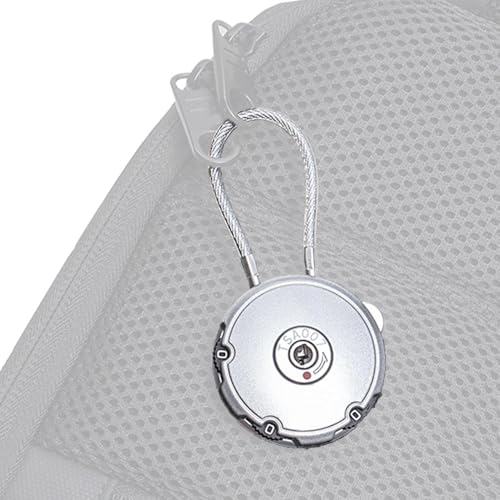 荷物ロック | スーツケース用小型ロック 屋外コンビネーション南京錠 コード付き 学校部屋用 ジム用カー、ツールボス、ケース