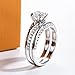 AimiIee Moissanite Wedding Rings Set Bridal Set 1.696CTTW D Color VVS1 Clarity 925 Sterling Silver Stacking Engagement Promise Rings for Women with Certificate Size 9