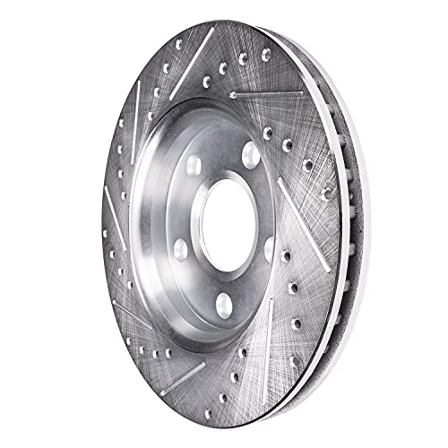 Detroit Axle - 11.73" (298Mm) Rear Drilled & Slotted Disc Brake Rotors Replacement For Bmw 525I 528I 530I 540I (E39 Models) - 2Pc Set #TOP6