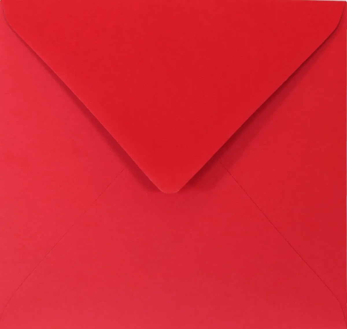 Netuno 500 Umschläge Rot quadratisch 15,3x15,3 cm natürlich und hochwertig