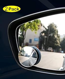 2 pack Car blind spot mirror Round Frameless 360° Rotate Sway Adjustable HD Glass Convex Mirror Suitable for all cars