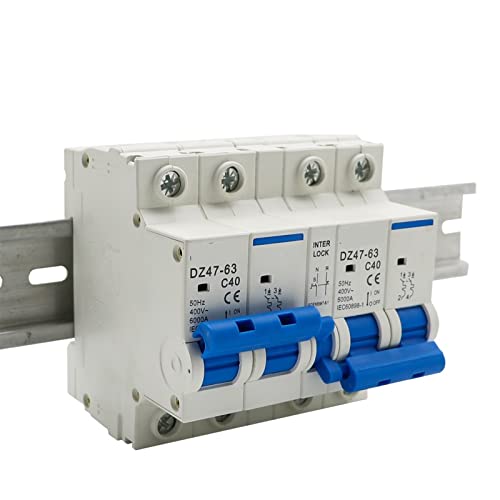 Disjoncteur transfert manuel interverrouillage double alimentation 2P+2P 50A AC