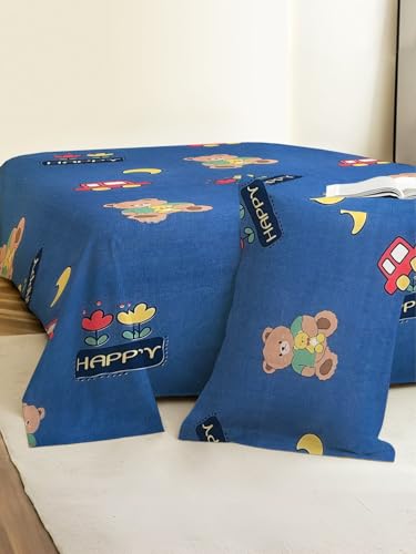 Image of Weave & Decor Kids Dedsheets Single Bed 60x90 Inches with 1 Pillow Cover 20x30 inch, Cotton Blend, Soft & Lightweight.