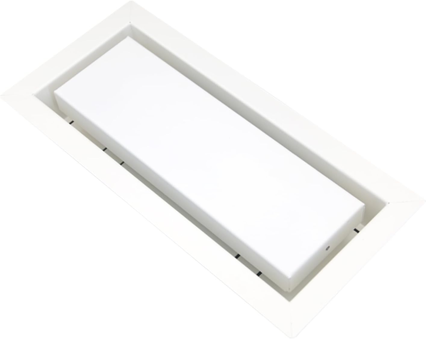 Flush Mount Register 4X10 Inch Modern Air Vent White Wall Vent Decorative Air Vents for Wall All Metal Flush Air Register