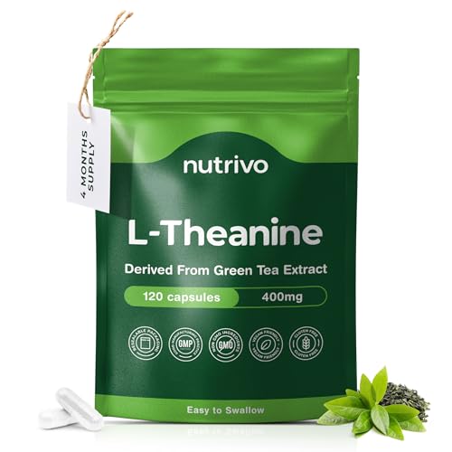 L Theanine 400mg | 120 Vegan Capsules - 4 Months Supply | Good Alternative to L-Theanine Powder, Gummies and Drops | UK Made L'Theanine Supplement
