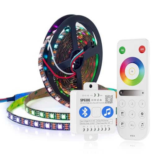 Tira LED RGB BTF-LIGHTING WS2812B 16.4FT con Control Remoto miniatura 1