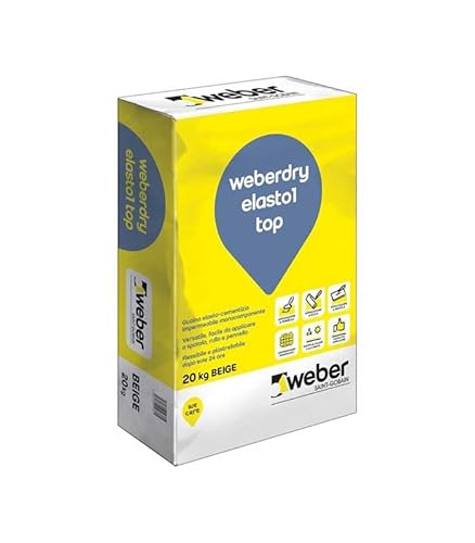 Guaina Impermeabilizzante Elesto-Cementizia Monocomponente Weberdry Elasto1 Top 20Kg