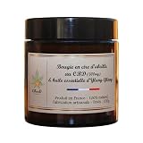 Vela de cera de abejas con CBD (300 mg) y aceite esencial de Ylang Ylang - 100% natural - 100% francés