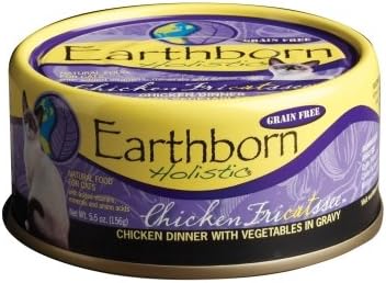Earthborn Holistic Chicken Fricatssee Grain Free Canned Cat Food, 5.5 Oz, Case Of 24
