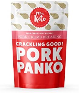 Mrs. Keto Pork Scratchings Panko Crunch - Zero Carb Pork Crackling Breadcrumbs – Low Carb Food, High Protein Snack, Gluten Free, Carnivore Diet | 250g