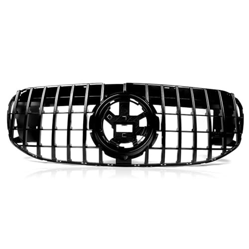 Calandre de radiateur style GT noire pour Benz GLS X167 2020-2022 avec trou caméra