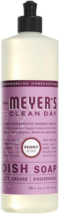 Mrs. MEYER'S Variety, 1 Room Freshener, 8 OZ, 1 Liquid Dish Soap, 16 OZ, 1 Liquid Hand Soap,12.5 OZ, 1 Multi-Surface Cleaner 16 OZ, 1 CT (Peony) - Image 5