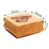 Dekolando Motivstempel Kromfohrländer Stempel Hund Holzstempel 48 x 42 mm