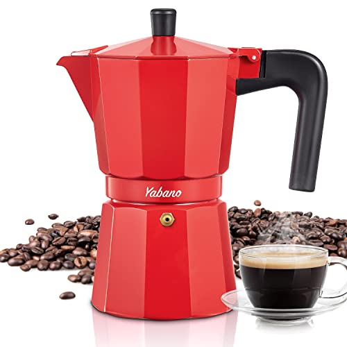 Comparison: Yabano Coffee Maker 6 Yabano Stovetop Espresso Maker, 9 Cups Moka Coffee Pot Italian Espresso for Gas or Electric Ceramic Stovetop, Italian Coffee maker for Cappuccino or Latte