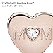 PANDORA Jewelry Clear Mom Heart Cubic Zirconia Charm in Rose