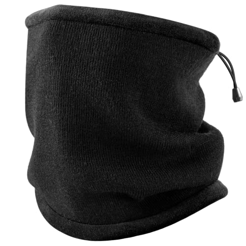 WACCET Braga Cuello Hombre, Braga Moto Invierno para Hombre Mujer Bufanda Tubular con Forro Polar Multifuncional Calentador de Cuello para Ciclismo, Motociclismo, Esquí, Correr, Senderismo (Negro) Cover
