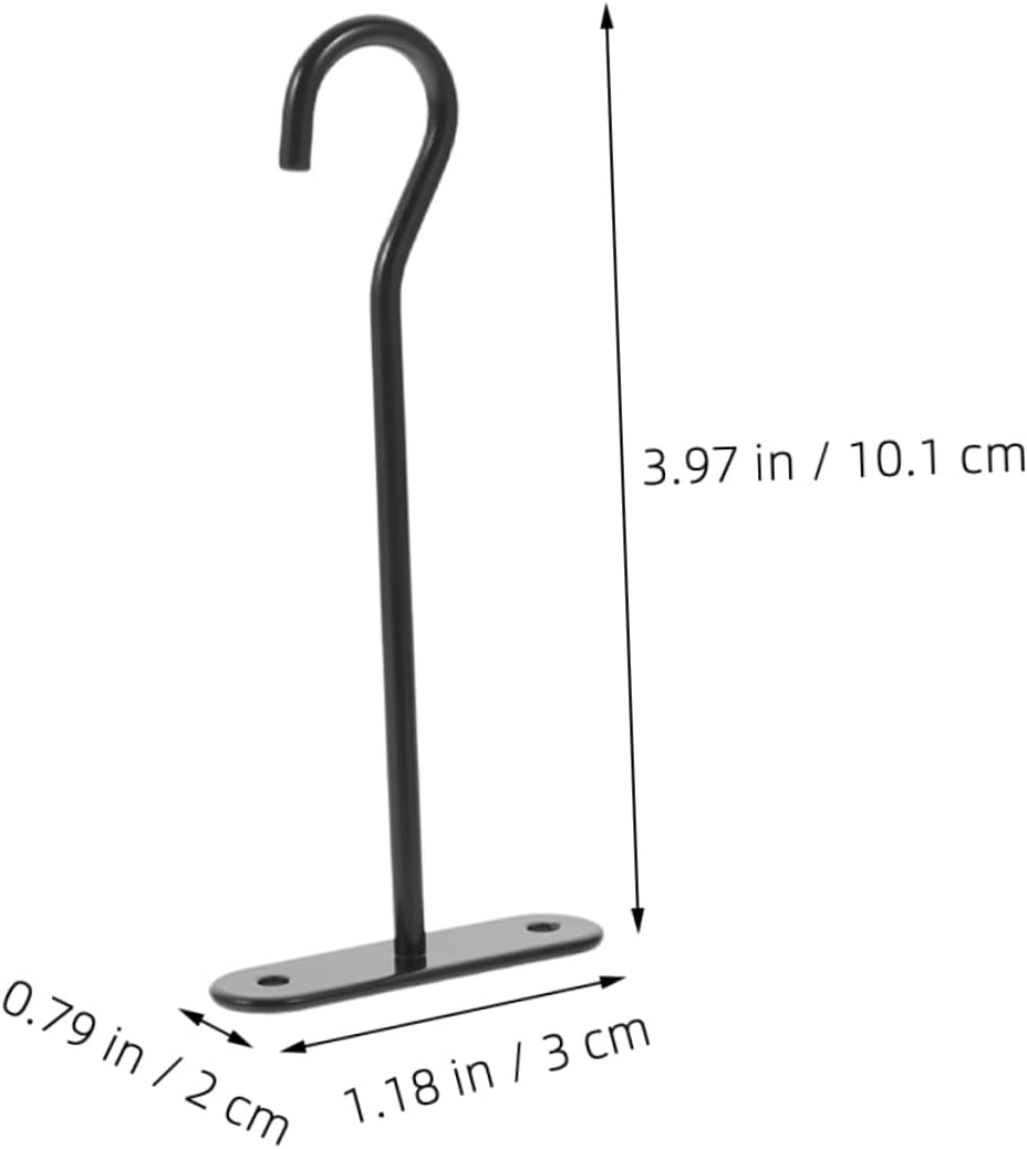 BESPORTBLE 2sets Wall-Mounted Plant Hooks for Hanging Baskets Durable Ceiling Hooks for Use Sturdy Flower Pot Hangers Easy to Install Black Design