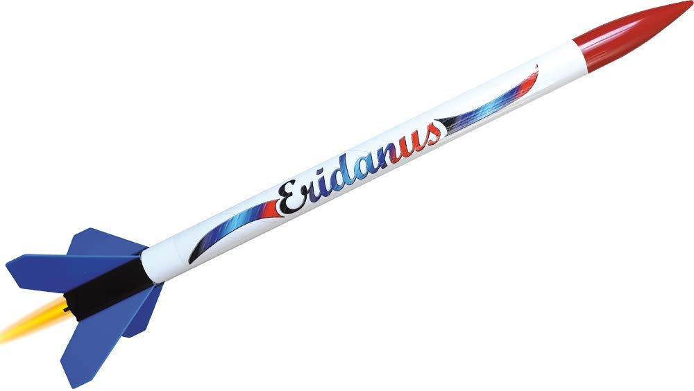KLIMA Eridanus Modellrakete mit Umfangreichem Zubehör: Ready to Fly, komplett mit Startrampe, Zündgerät, Treibsätzen, Elektrozünder und Schutzwatte! - Landung erfolgt mittels Fallschirm